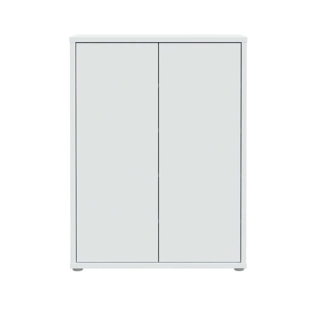 Mobile multiuso Medea 2 ante grigio chiaro con 4 ripiani 74.5x35x99H