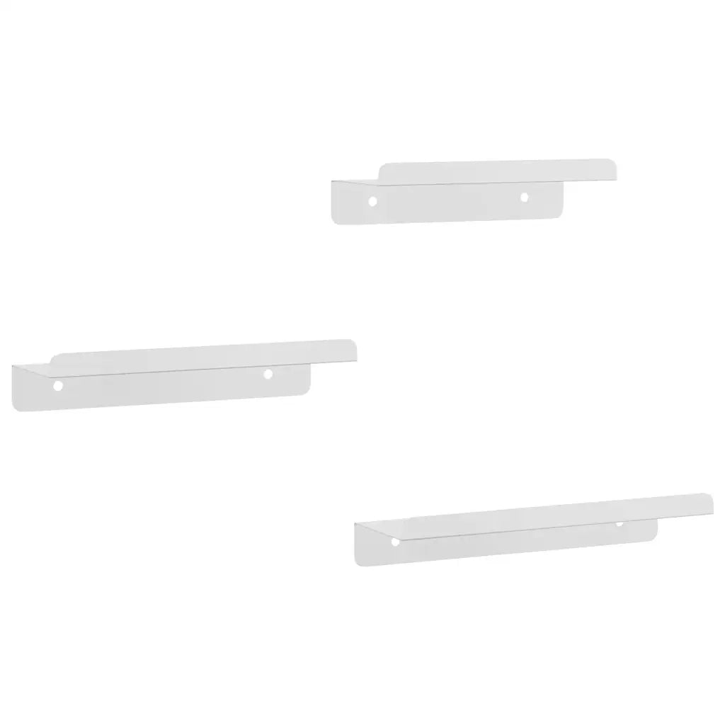 Mensole a Muro 3 pz Argento in Acciaio Inossidabile 30270