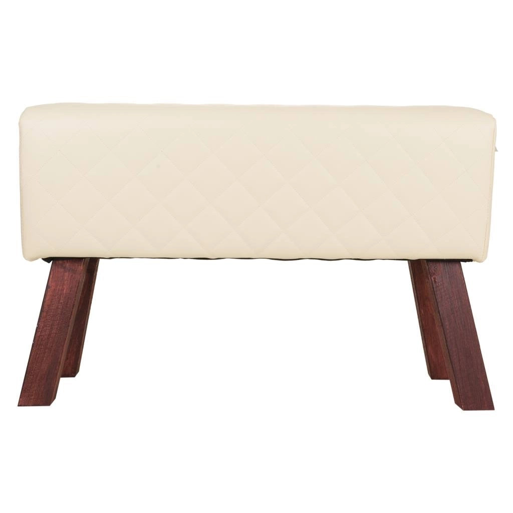 Sgabello imbottito bianco 72x30x47h