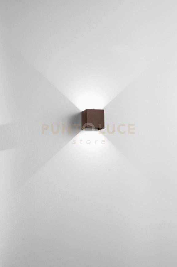 APPLIQUE DA ESTERNO A LED CUBE 4000K 770LM 10W IP65 10X10X10CM CORTEN