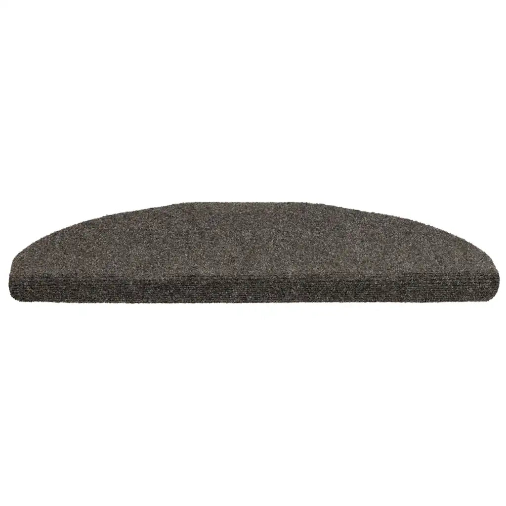 Tappetini per scale autoadesivi 5 pz 65x21x4 cm antracite semicircolari grandi 149714
