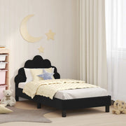 Struttura letto bambini con testata Nero 80 x 160 cm Velluto 42011143