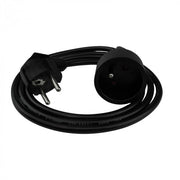 Prolunga elettrica 1 presa 1,5 m con terra nera Ecolight