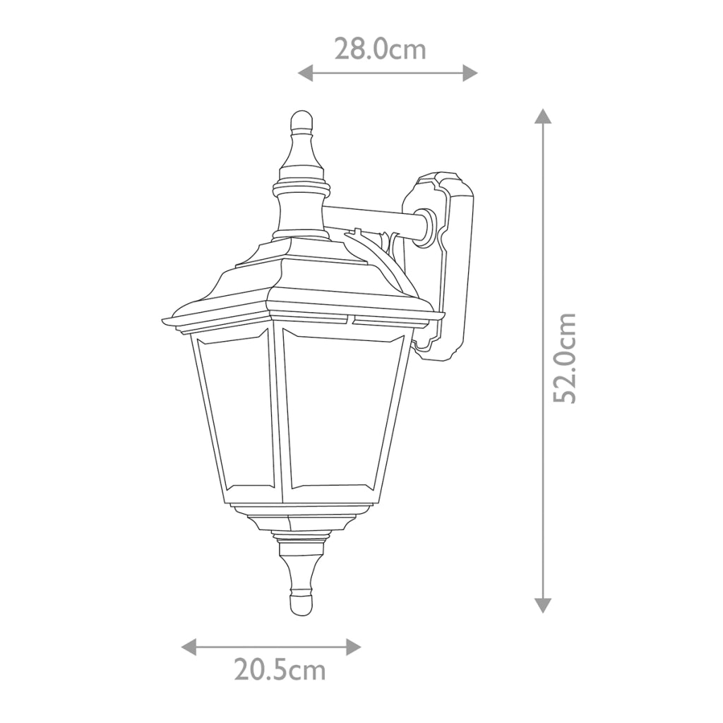 Applique esterna nera Kerry Elstead 1xE27 60W IP44