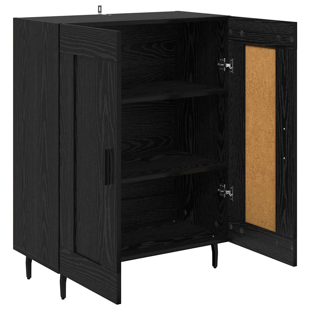 Credenza-Buffet-Armadio da cucina Rovere Nero 69,5 x 34 x 90 cm 264644