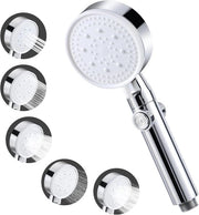 Douchekop ad alta pressione - risparmio d'acqua - 5 tipi di getto