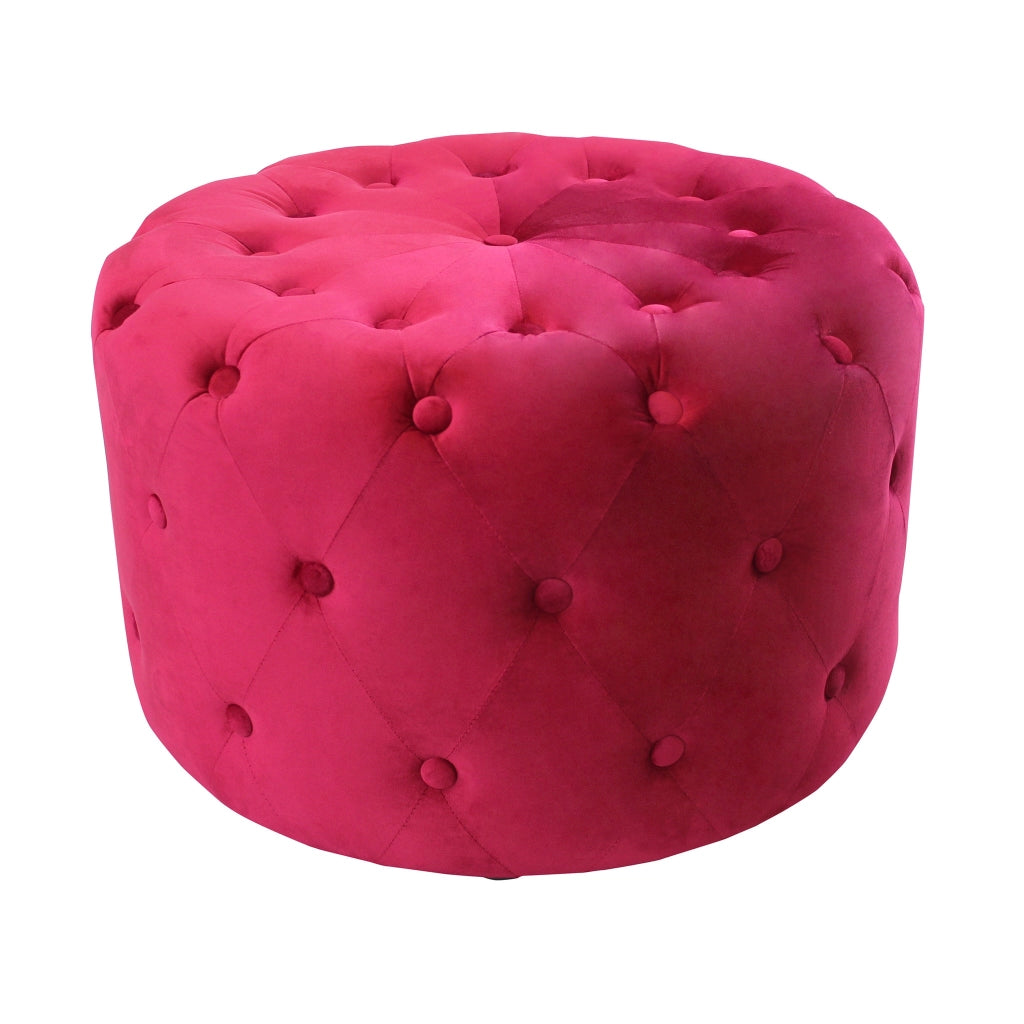Pouf contenitore rotondo in velluto -  PASCAL