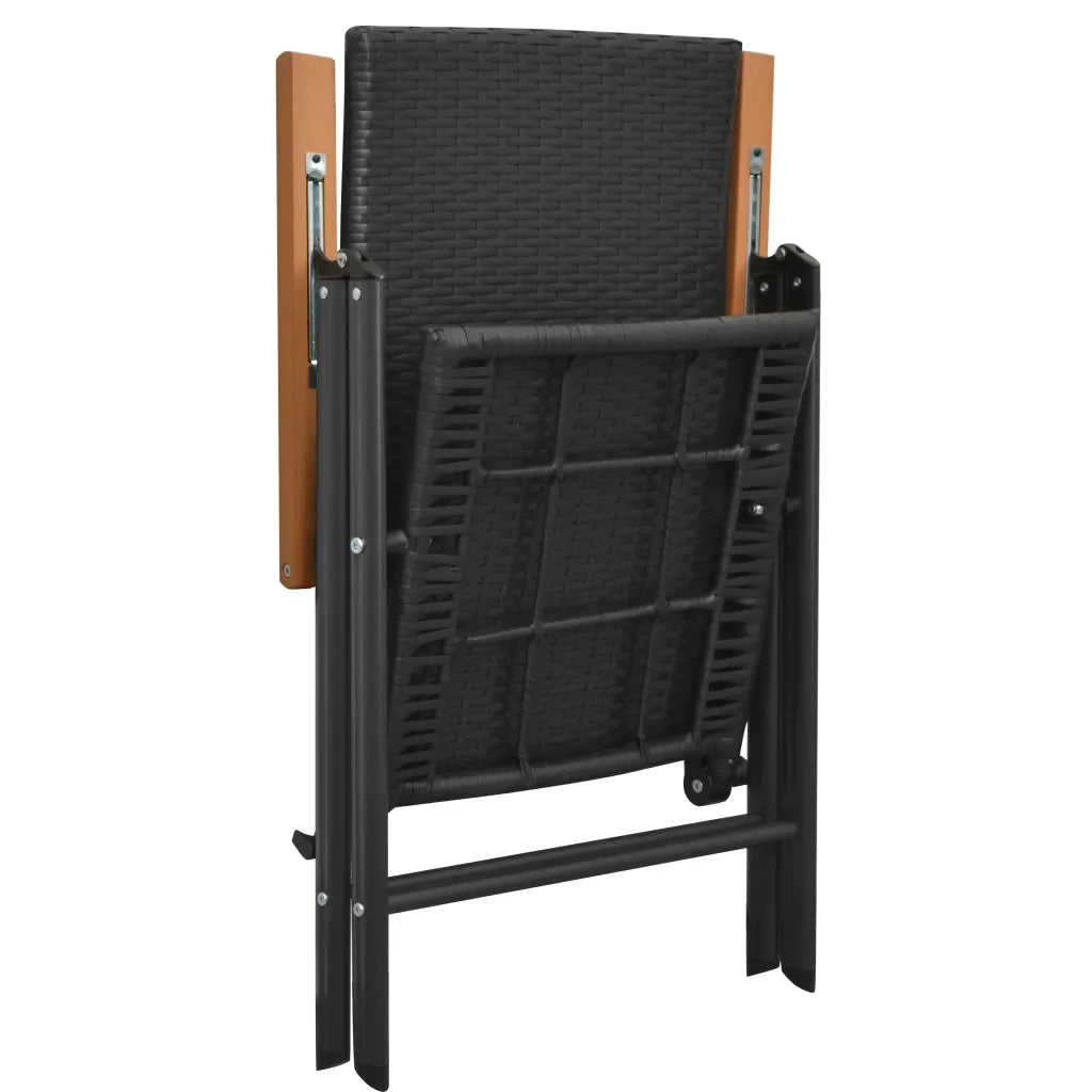 Set da Pranzo da Giardino 7 pz Nero e Marrone 3060080