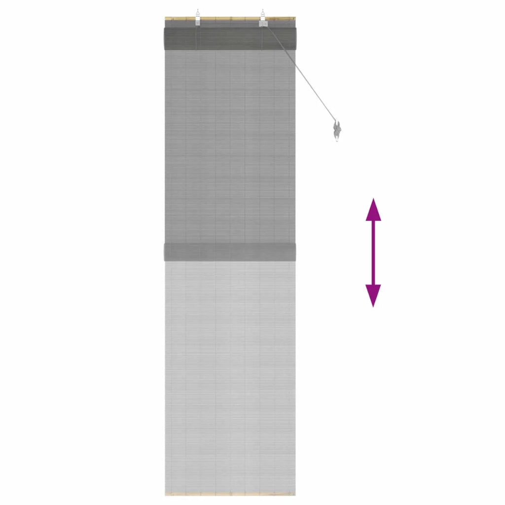 Tenda a rullo Grigio 40 x 220 cm Bambù 42039713
