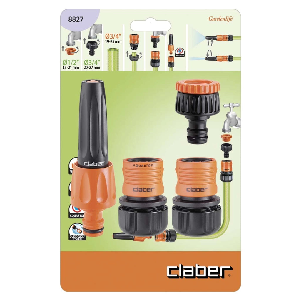 LANCIA STARTER KIT PZ 4 CLABER - 3/4 SELF 8827- 1 confezioni