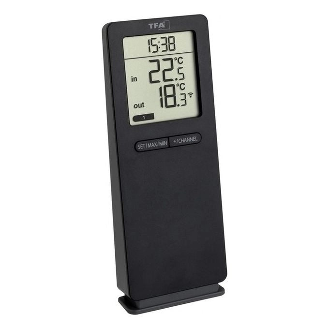 TFA-Dostmann 30.3071.01 termometro Termometro da ambiente elettronico Interno/esterno Nero