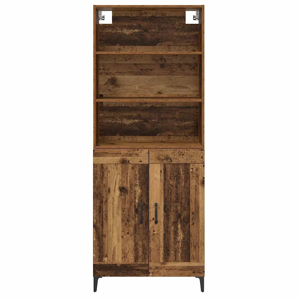 Credenza 2 pcs Legno vecchio Legno multistrato