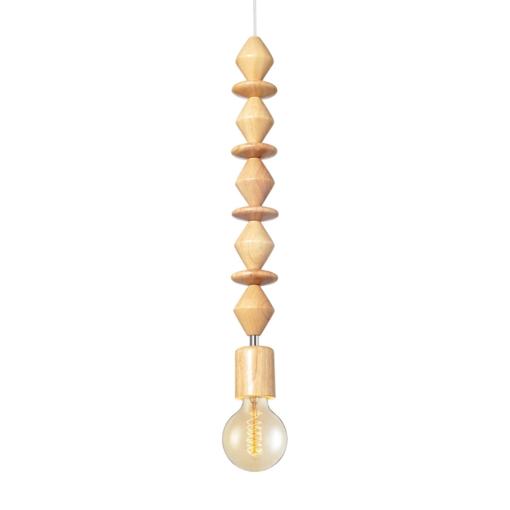 LÚZETE - CIONDOLO IN LEGNO CROMATO 56 CM