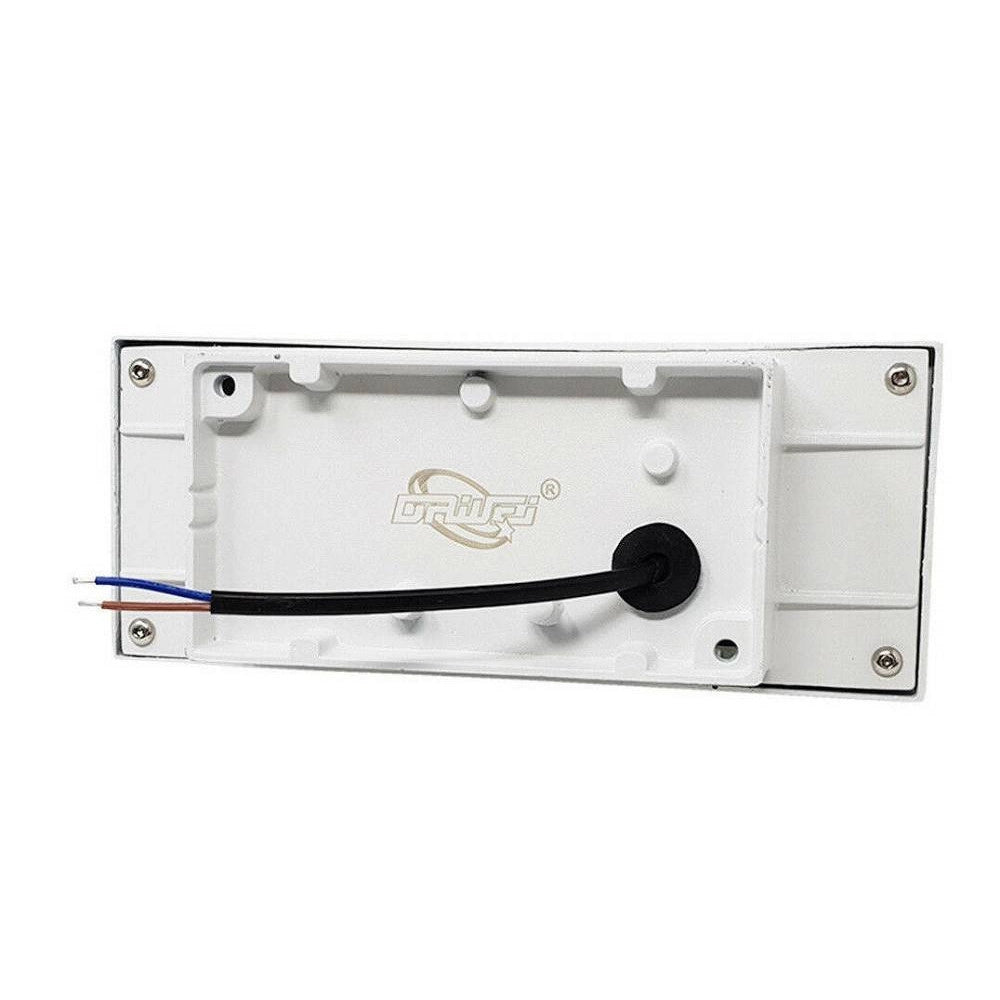 Trade Shop - Applique Esterno 2 Vie E27 Max 60 Lampada Faretto Da Parete Luce Plafoniera 910 - Bianco
