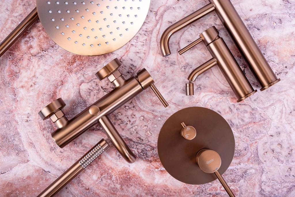 Rubinetto Da Vasca Rea Lungo Brush Copper + Box