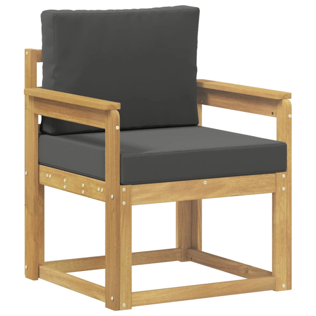 2 Pezzo Set di divani da esterno-Sofa da giardino Poliestere Bianco e Antracite 302584