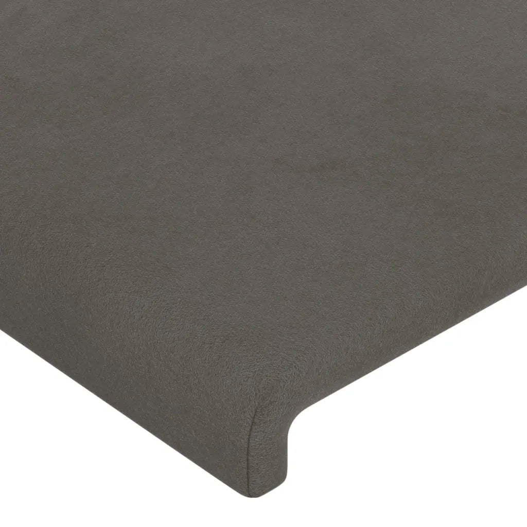 Testiera | Testata ad Orecchio GrigioScuro 183x23x118/128cm in Velluto