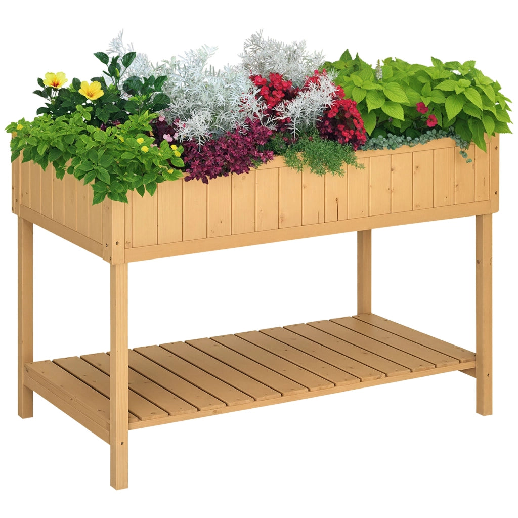 Tavolo da giardino 8 scomparti in legno di abete ¨C Minimal ¨C con vassoio e drenaggio