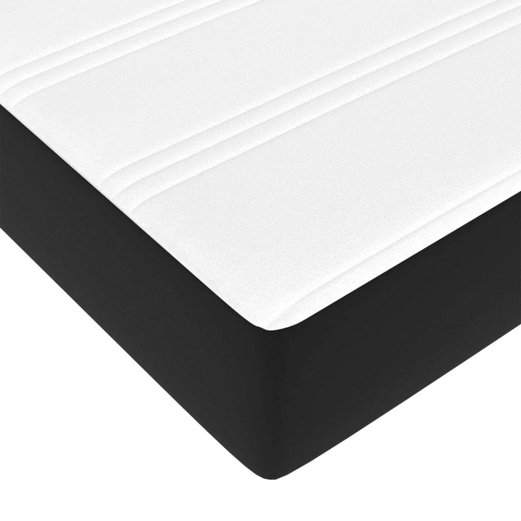 Letto singolo | Letto per adulti | Struttura del letto con materasso Nero 100 x 200 cm Tessuto