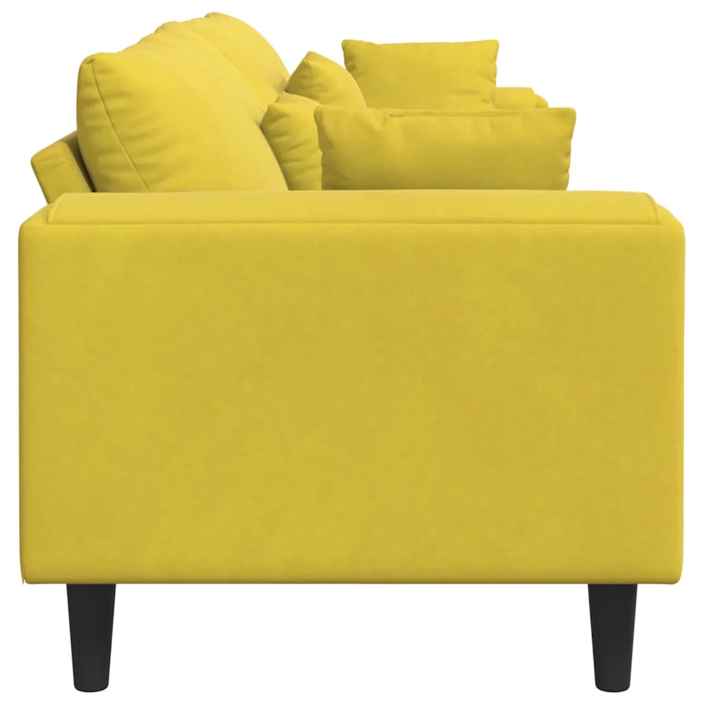 Divano Giallo 250 x 77 x 76 cm Velluto 3335159