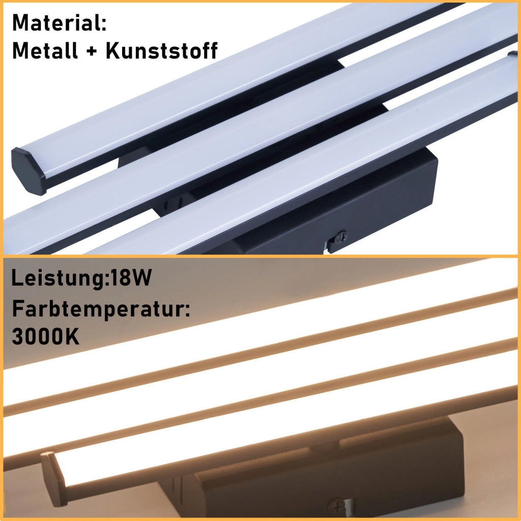 ZMH Lampada da soffitto a LED per soggiorno moderna nera luce acqua interni 3000K cucina corridoio