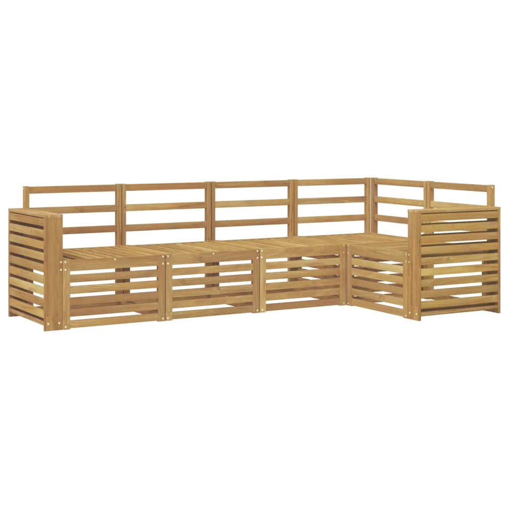 Set di divani da esterno 5 pcs Bianco 251 x 132,5 x 73 cm 3391839