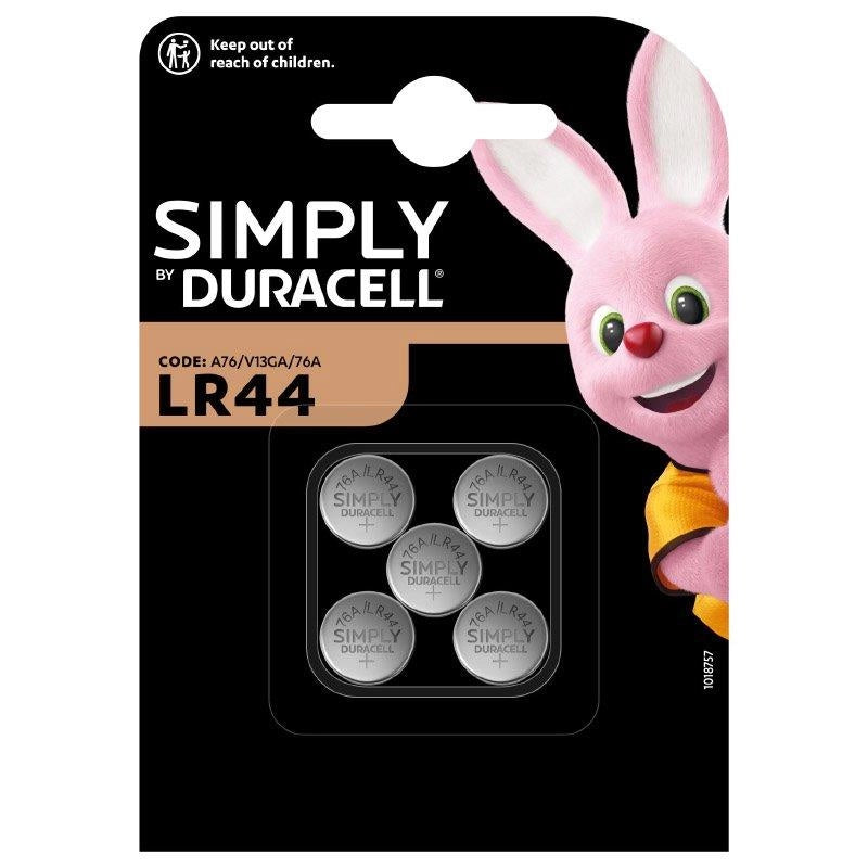 DURACELL SIMPLY BATTERIE IN CONFEZIONE DA 5 PEZZI