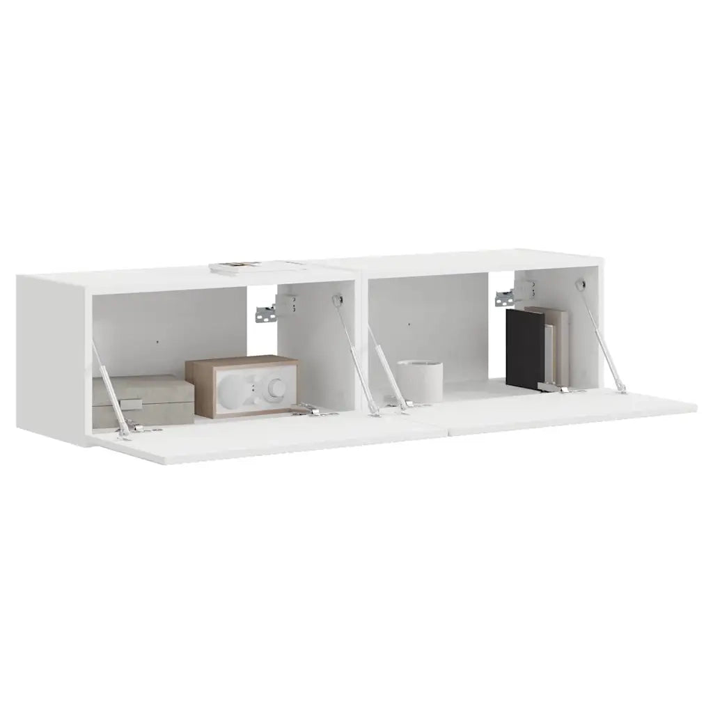 Mobile TV da parete 2 pcs Bianco 60 x 31 x 29,5 cm 892190