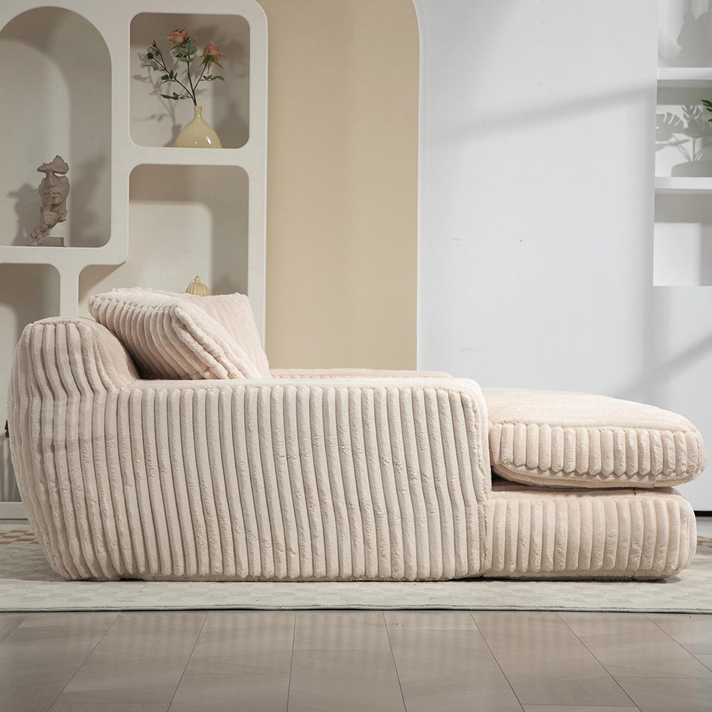 Cloud couch - Xylo - Velluto coste 3 cuscini beige