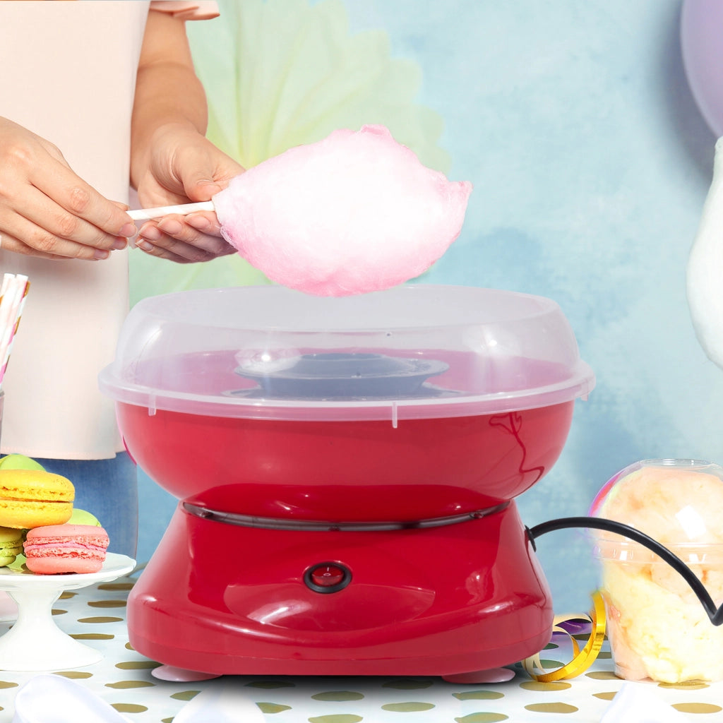 Macchina per Zucchero Filato ¨C Xylo ¨C 450W, Acciaio Inox e Alluminio, 27x26x18cm, Rosso