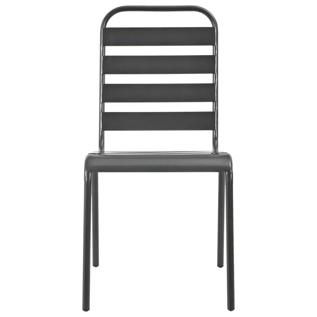 Sedie da Cucina Impilabili 3 pz-Sedia da Pranzo Antracite in Acciaio Verniciato 761739
