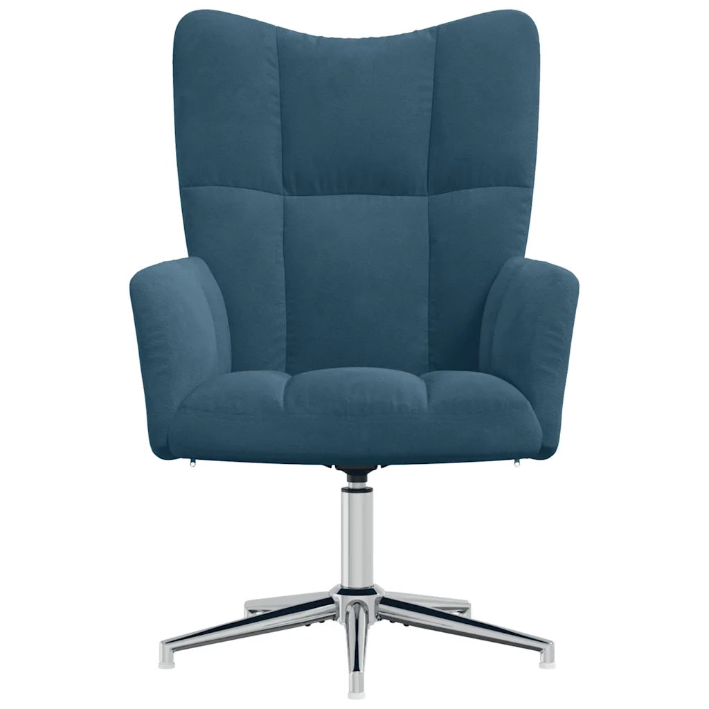 Sedia Relax Blu in Velluto 328127