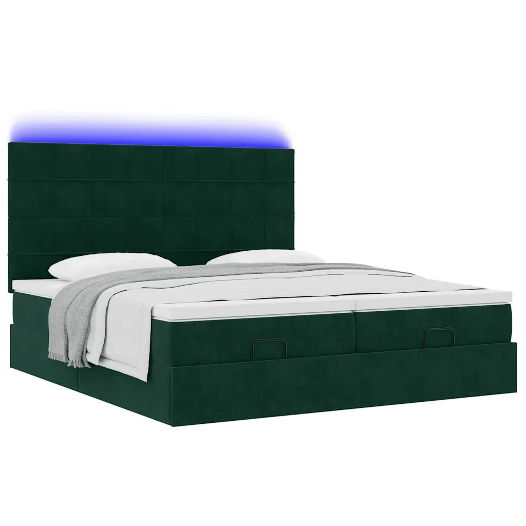 Struttura Letto Pouf con Materassi 180x200 cm Velluto 3314624