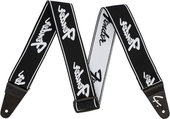 Cinturone per chitarra 51 cm nero-bianco Logo Running WeighLess