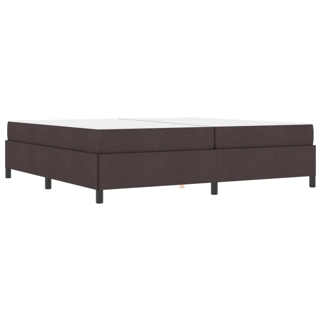 Letto a molle con materasso Marrone Scuro 200 x 200 cm Tessuto