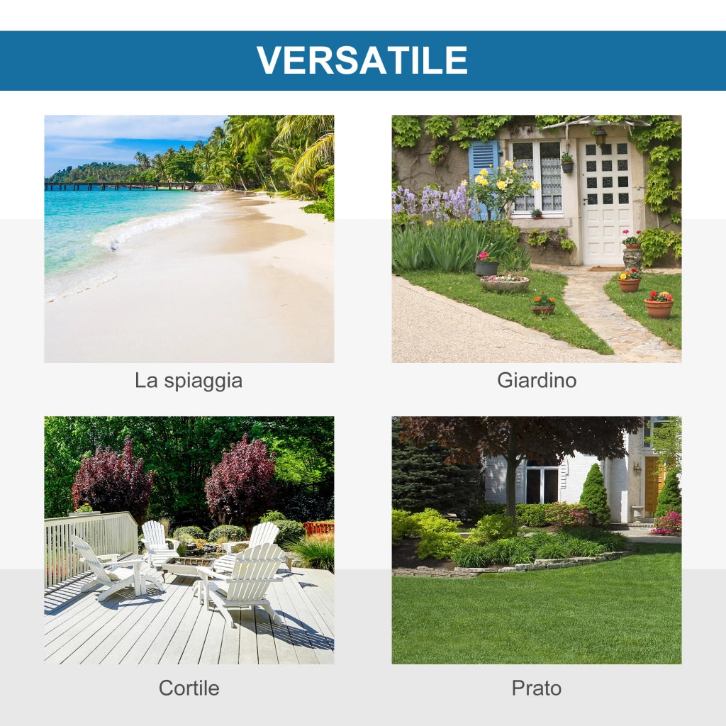 Tenda da Spiaggia Pop Up ¨C zephmum ¨C Blu Cielo e Grigio, Poliestere e Fibra di Vetro, 220x173x120 cm