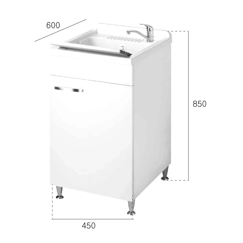 Lavatoio Classica 45x60 a una anta  con cestello