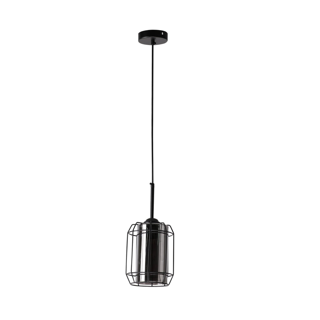 Lampada a sospensione Candellux Jonera nera E27 Ø15
