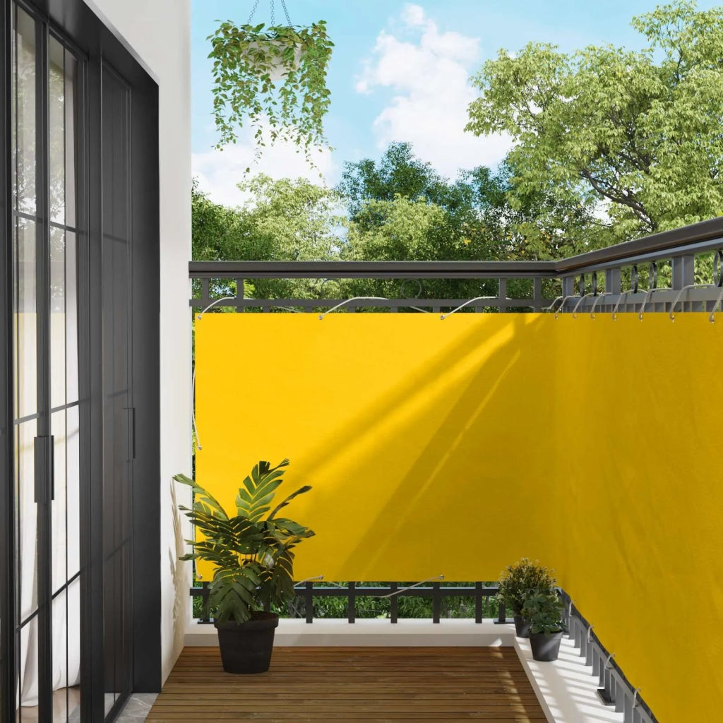Schermo da balcone Giallo 110 x 1000 cm Tessuto Oxford 42030806