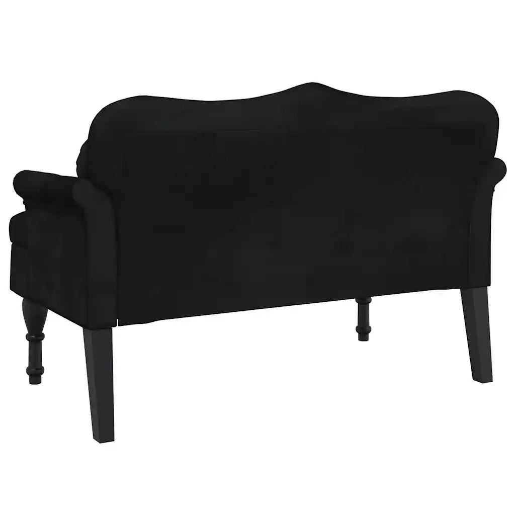 Panca con Cuscini Nera 120,5x65x75 cm Velluto CFW5259266