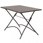 Tavolo da Giardino Bristol 110x70 cm taupe in Acciaio Pieghevole – Tavolo Quadrato da Esterno