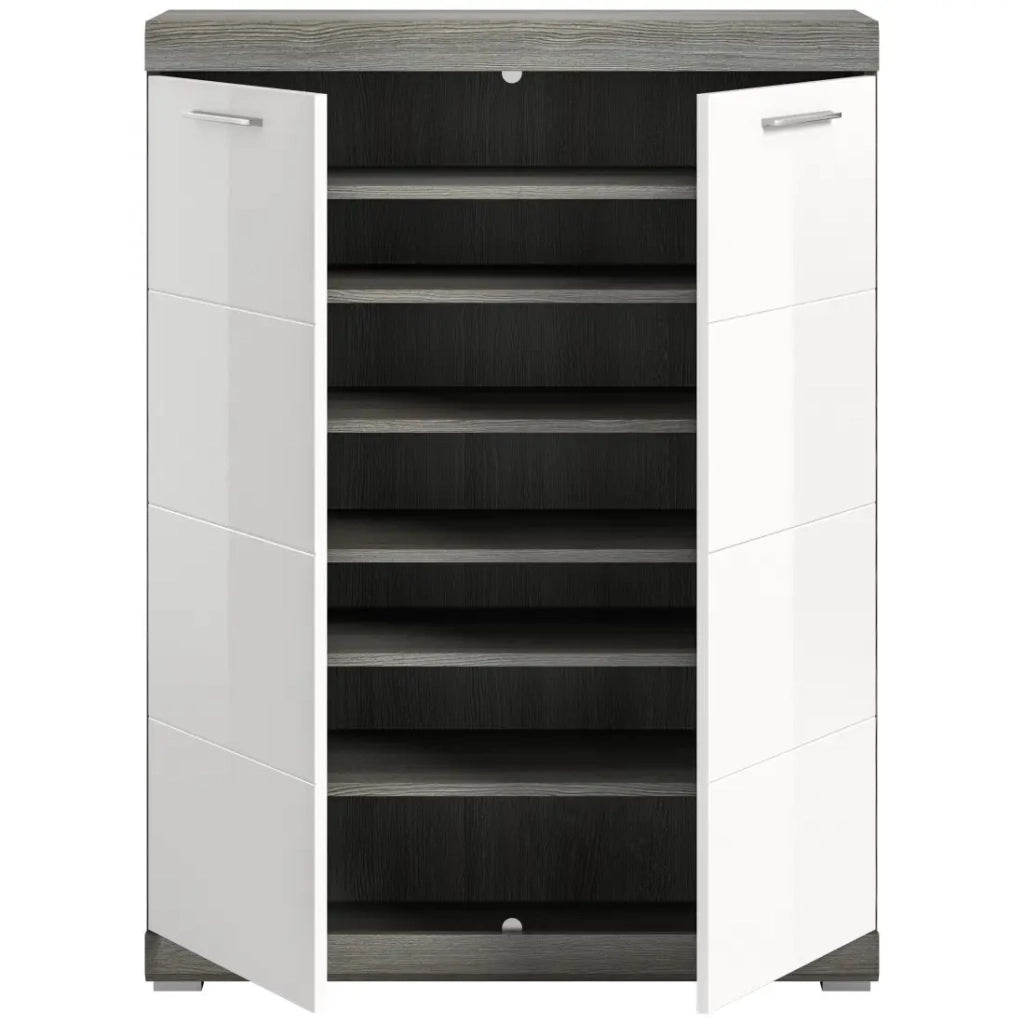 Buffet SCOTT – Bianco lucido – 2 porte, 7 nicchie – Da posizionare