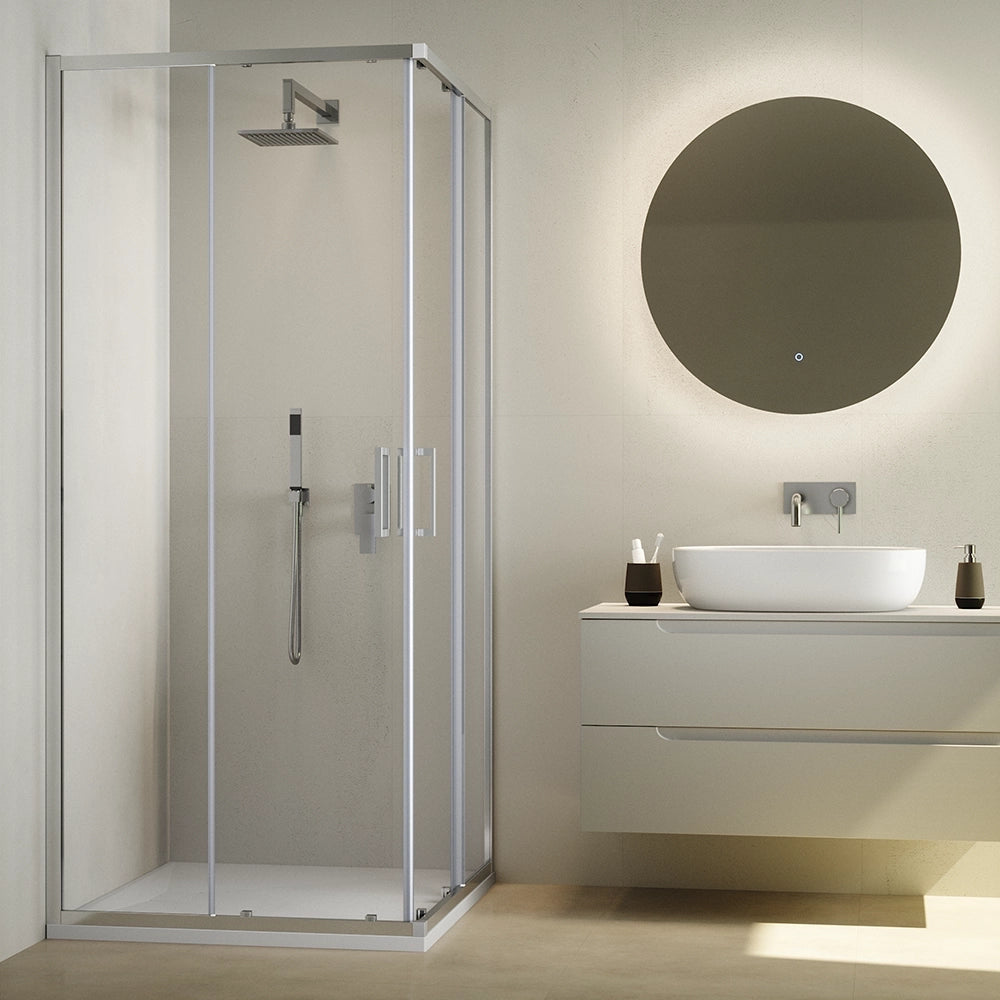 Box doccia  70x120 cm scorrevole vetro 6mm trasparente con trattamento anticalcare h195cm scorrevole | Aruba