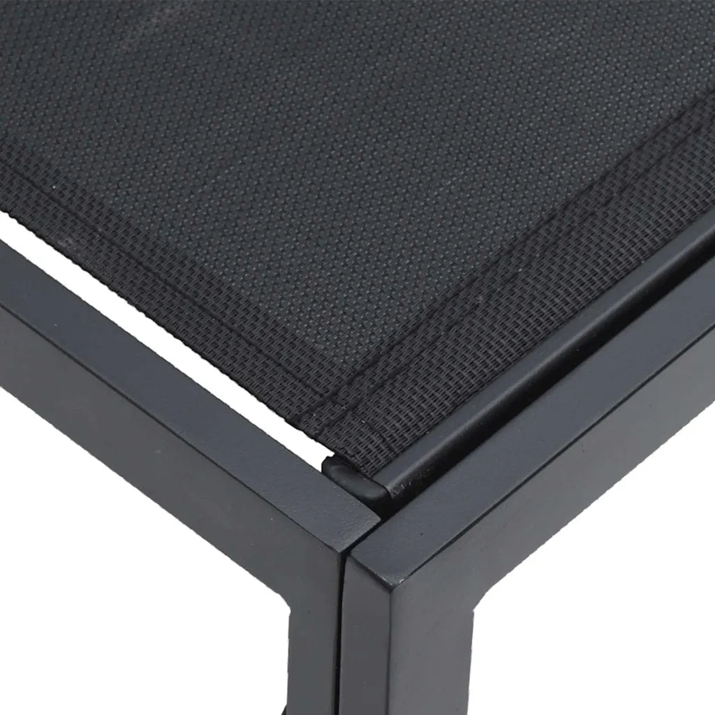 Set Divano da Giardino con cuscino 7 pcs Nero Alluminio 3378946