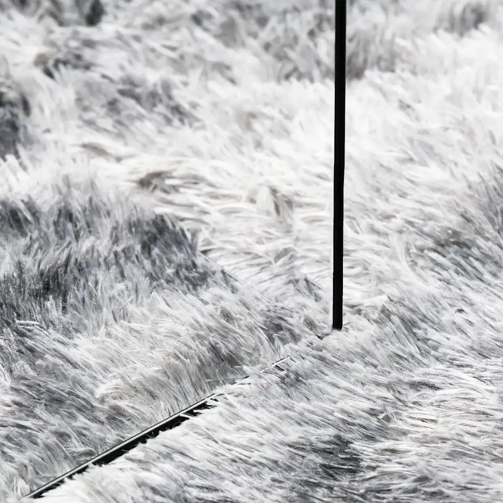 Tappeto del soggiorno | Tappeto Shaggy a Pelo Lungo NAVARRA Grigio Argento 60x100 cm