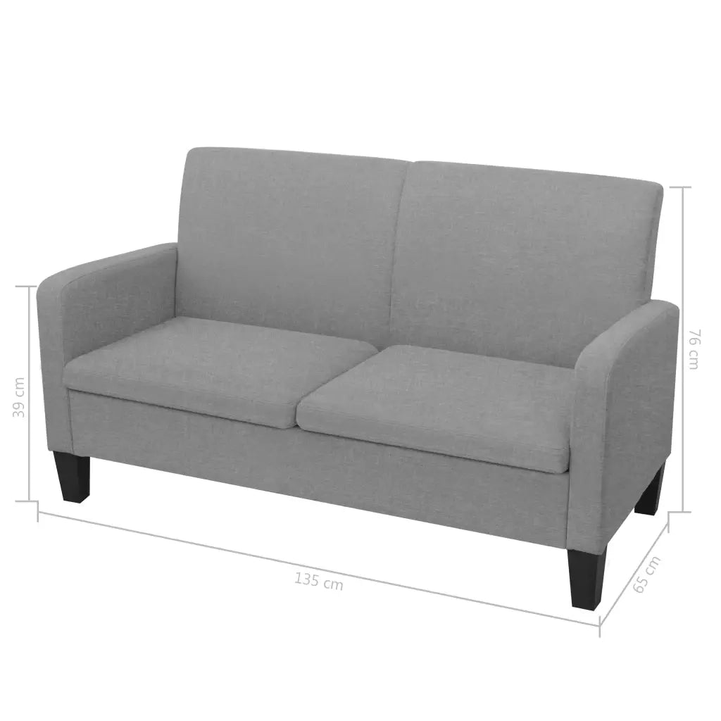 Set di Divani 2 pz in Tessuto Grigio Chiaro 278212