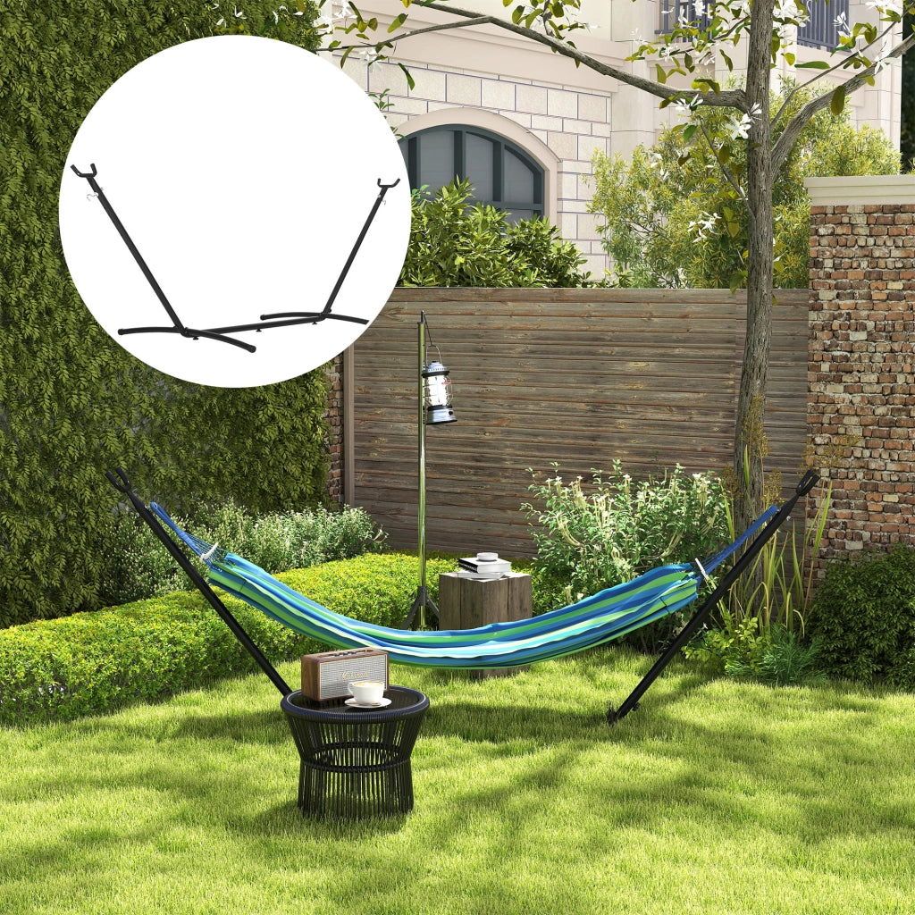 Supporto per amaca in metallo ¨C Zephmum ¨C Nero, regolabile in altezza, 280x117x110 cm