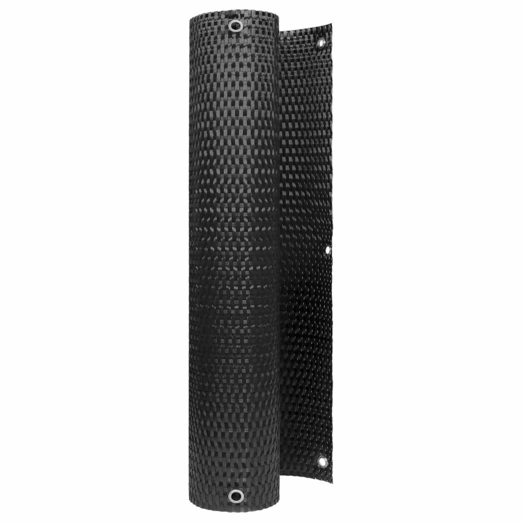 Schermo per Balcone con Occhielli Nero 42032649
