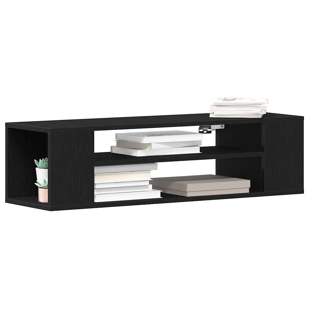 Mobile TV | Armadietto TV | Mobile Porta TV Rovere Nero 100 x 30 x 26,5 cm Legno multistrato