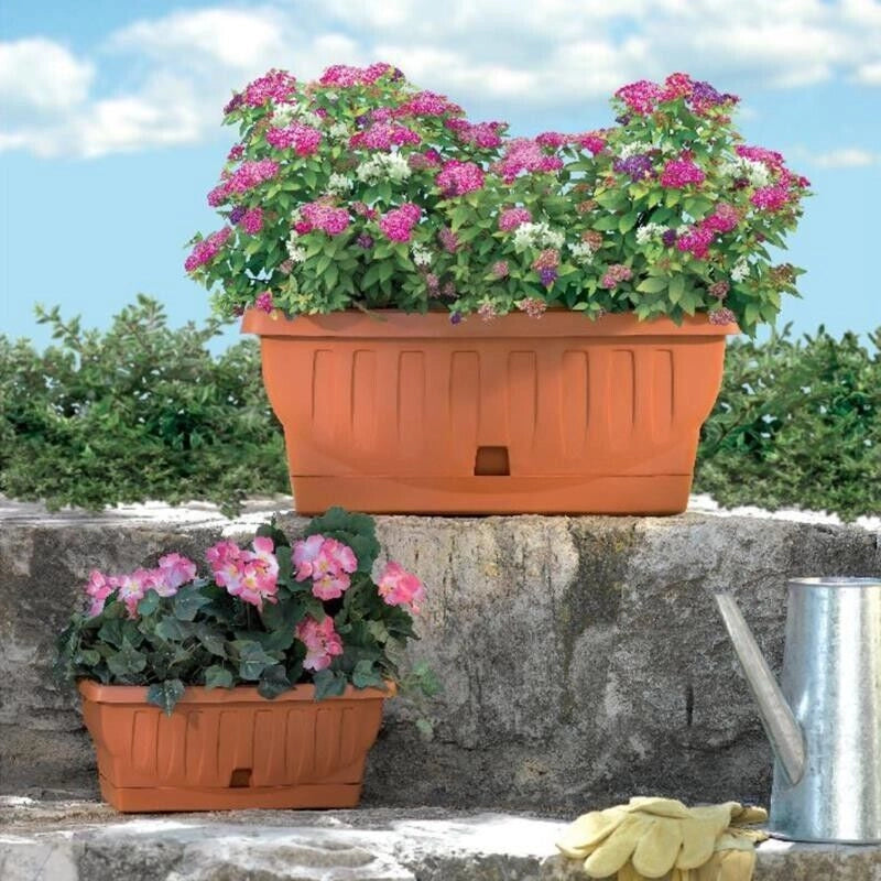 FIORIERA NATURA CON SOTTOVASO 30 CM